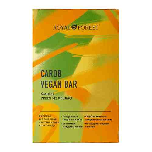 Шоколад Royal Forest Carob Vegan Bar Манго урбеч из кешью 50 г арт. 3486953