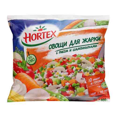Смесь овощная Hortex для жарки с рисом и шампиньонами замороженная 400 г арт. 3397611