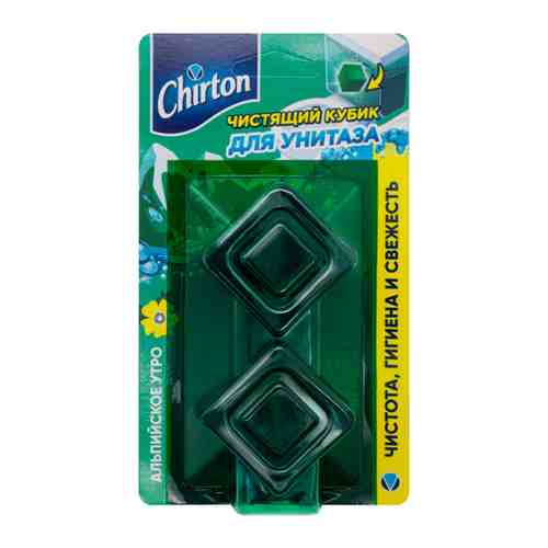 Средство чистящее для унитаза Chirton Альпийское утро 2 в 1 кубик для бачка 2 штуки по 50 г арт. 3474647