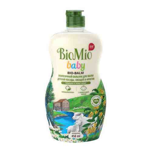 Средство для мытья детской посуды BioMio Baby Bio-Balm Ромашка и иланг-иланг эко-бальзам 450 мл арт. 3401361