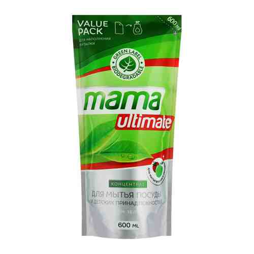 Средство-концентрат Mama Ultimate для мытья посуды фруктов овощей и детских принадлежностей зеленый чая 600 мл арт. 3511090