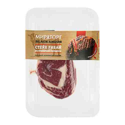 Стейк из говядины Мираторг Black Angus Рибай охлажденный в вакуумной упаковке 390 г арт. 3362745