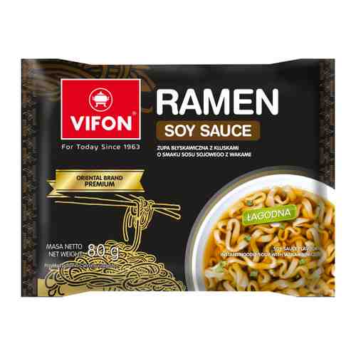 Суп-лапша VIFON RAMEN Ароматный с соевым соусом и морскими водорослями быстрого приготовления 80 г арт. 3434773