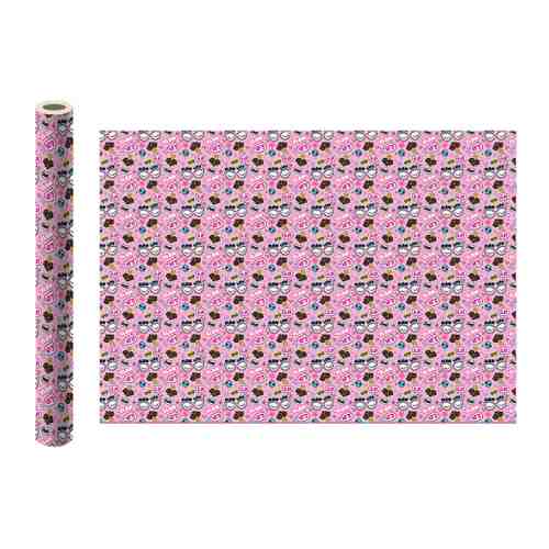 Упаковочная бумага ND Play LOL розовая с кошками 700х1000 мм (2 штуки в рулоне) арт. 3429682