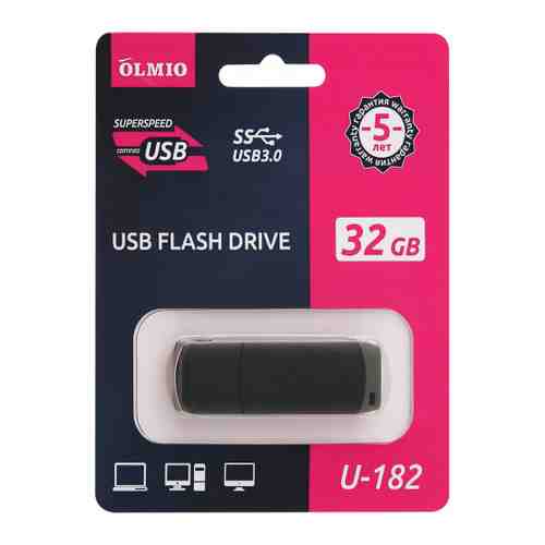 USB-Flash Olmio 32GB U-182 USB3.0 black арт. 3507290