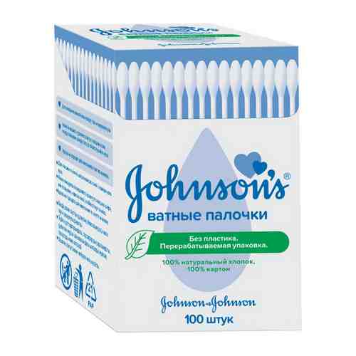 Ватные палочки детские Johnson's cotton 100 штук арт. 3064836