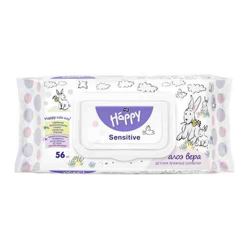Влажные салфетки детские Bella Baby Happy Sensitive с алое вера 56 штук арт. 3273560