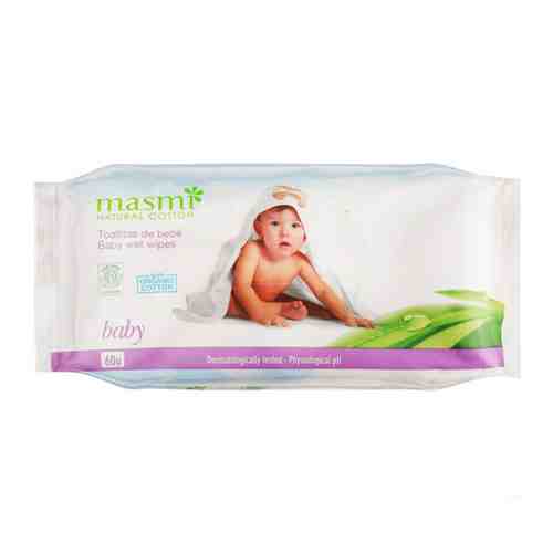 Влажные салфетки детские Masmi Natural Cotton 60 штук арт. 3422110