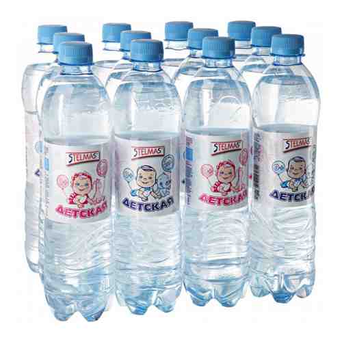 Вода детская Stelmas природная питьевая артезианская негазированная с 0 месяцев 600 мл 12 штук арт. 3368240