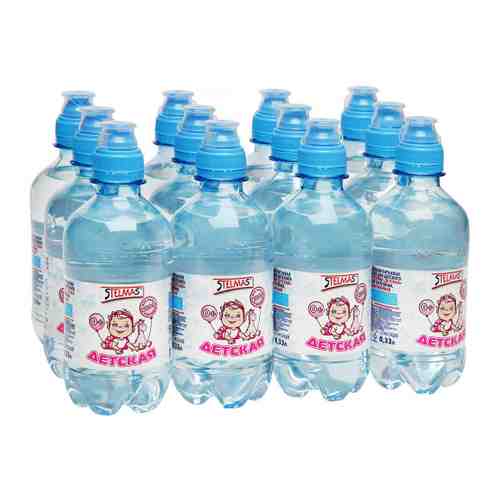 Вода детская Stelmas sport природная питьевая артезианская негазированная 330 мл 12 штук арт. 3411391