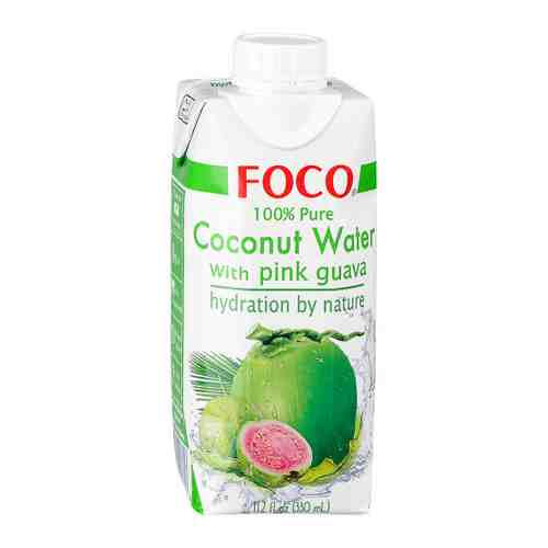 Вода кокосовая Foco Розовая гуава с мякотью негазированная 0.33 л арт. 3272178