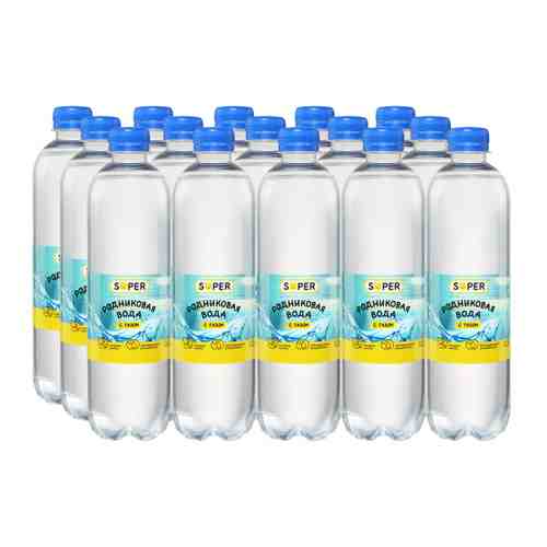 Вода питьевая Super родниковая природная газированная 12 штук по 0.5 л арт. 3496931