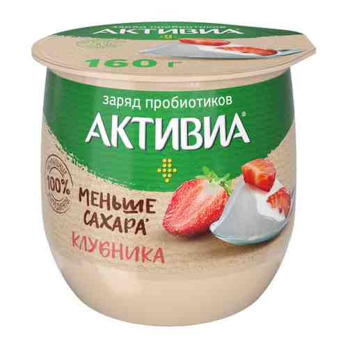 Йогурт Активиа термостатный клубника 1.7 % 160 г арт. 3510455