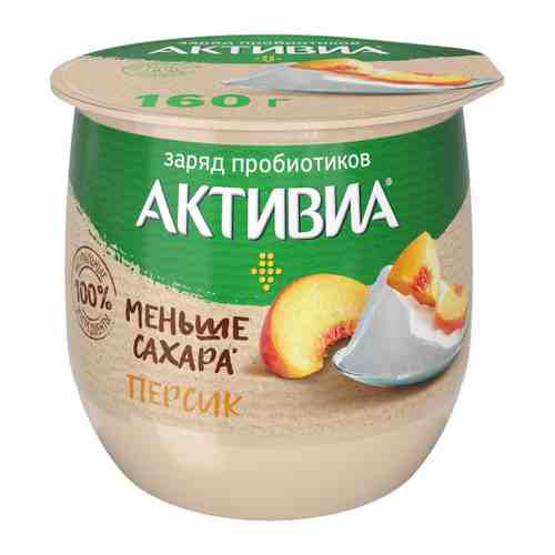 Йогурт Активиа термостатный персик 1.7 % 160 г арт. 3510468