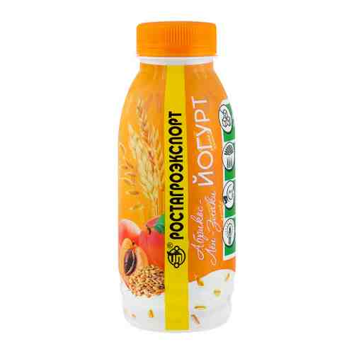Йогурт РостАгроЭкспорт абрикос лён злаки 2.5% 290 г арт. 3397272