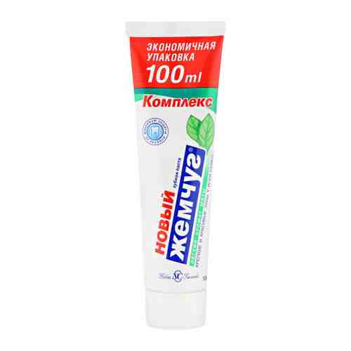 Зубная паста Новый Жемчуг Легкий аромат мяты защита от кариеса 100 мл арт. 3354382