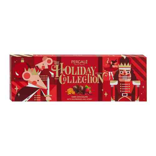 Шоколад Pergale Holiday Collection темный рождественский с малиной и мёдом 220 г арт. 3508438