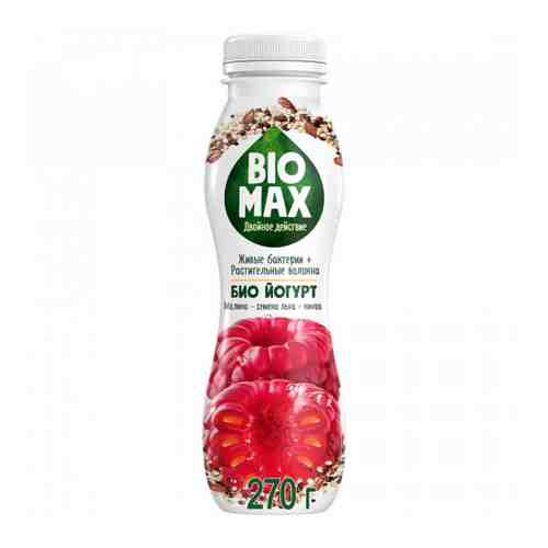 Биойогурт BioMax малина семена льна киноа 1.6% 270 г арт. 3371876