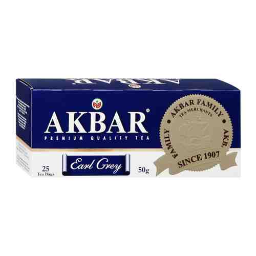 Чай Akbar Граф Грей черный байховый с ароматом бергамота 25 пакетиков по 2 г арт. 3453661