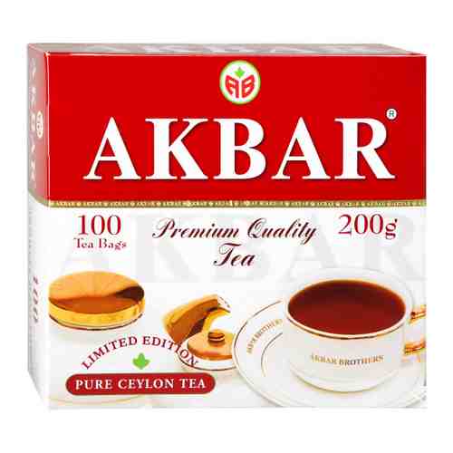 Чай Akbar Limited Edition черный мелкий 100 пакетиков по 2 г арт. 3375023