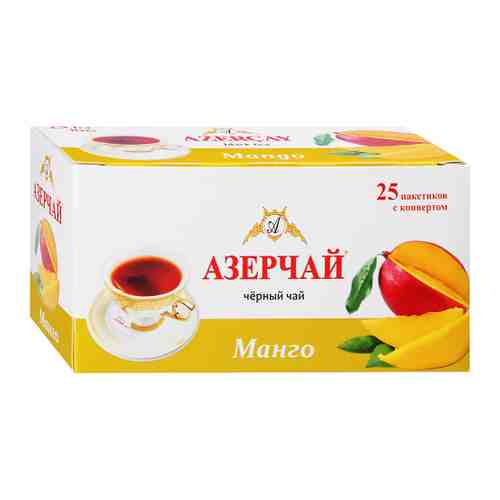 Чай Азерчай черный с манго 25 пакетиков по 1.8 г арт. 3379498
