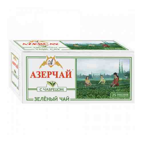 Чай Азерчай зеленый с чабрецом 25 пакетиков по 2 г арт. 3379501