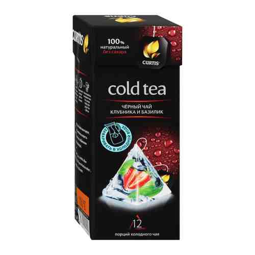 Чай Curtis Cold tea черный чай клубника и базилик 12 пирамидок по 1.7 г арт. 3481215