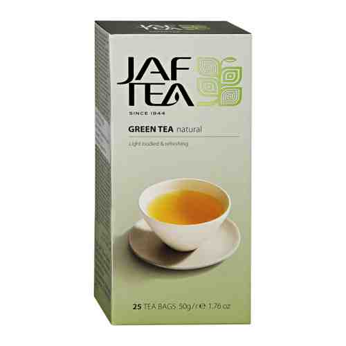 Чай Jaf Tea Green Natural зеленый 25 пакетиков по 2 г арт. 3411408
