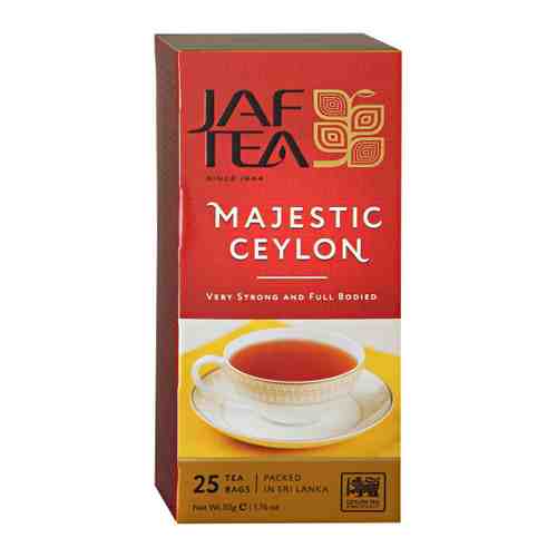 Чай Jaf Tea Majestic Ceylon черный 25 пакетиков по 2 г арт. 3411407