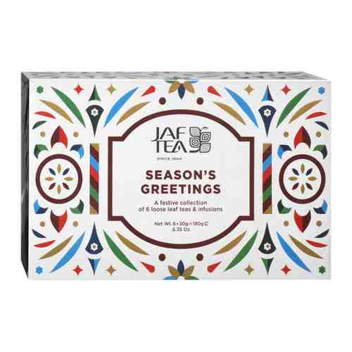 Чай Jaf Tea Season's Greetings набор с различными вкусами и ароматами 6 видов по 30 г арт. 3486281