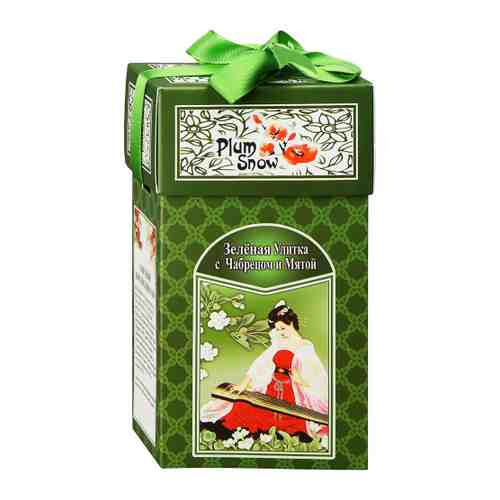 Чай Plum Snow листовой Зелёная Улитка с Чабрецом и Мятой 100 г арт. 3477668