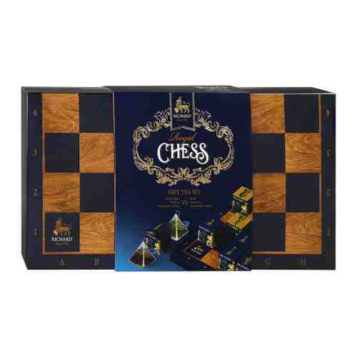 Чай Richard Royal Chess Ассорти 2 вкуса по 16 пирамидок по 1.7 г арт. 3381824