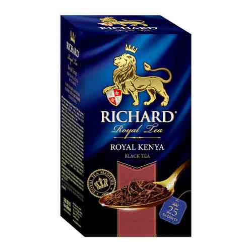 Чай Richard Royal Kenya черный крупнолистовой 25 пакетиков по 2 г арт. 3375280