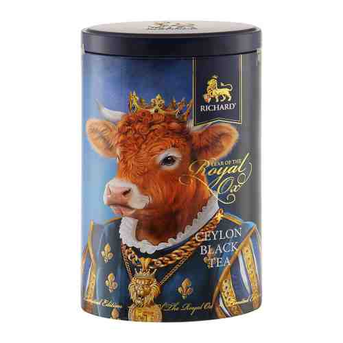 Чай Richard Year of the royal Ox Коллекция Королевские Быки Принц черный крупнолистовой 80 г арт. 2903805