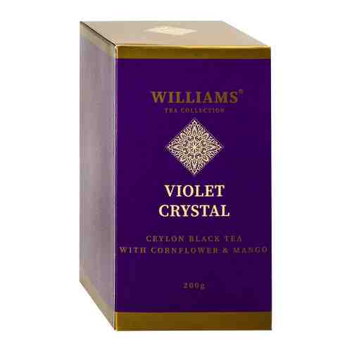 Чай Williams Violet Сrystal черный цейлонский с лепестками василька и кусочками манго 200 г арт. 3459452