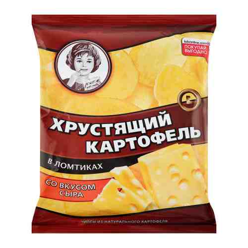 Чипсы Хрустящий картофель в ломтиках со вкусом сыра 40 г арт. 3480714