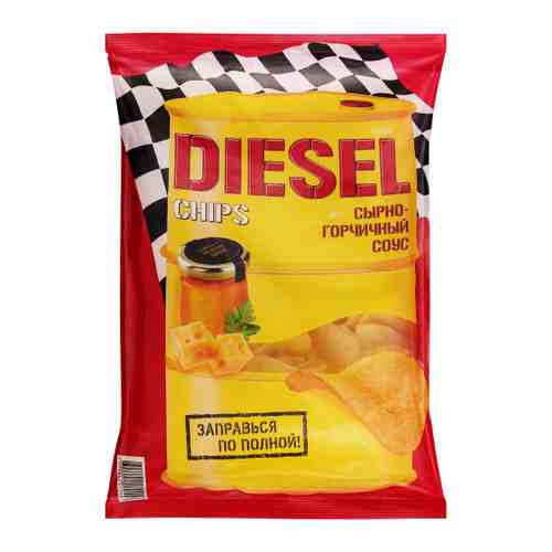 Чипсы Русскарт картофельные Turbo Diesel со вкусом сырно-горчичного соуса 120 г арт. 3481131