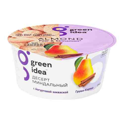 Десерт Green Idea миндальный груша корица с йогуртовой закваской 140 г арт. 3442243
