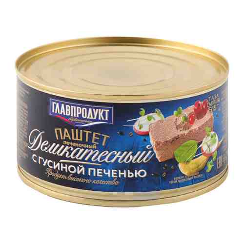 Паштет Главпродукт деликатесный из гусиной печени 315 г арт. 3095790