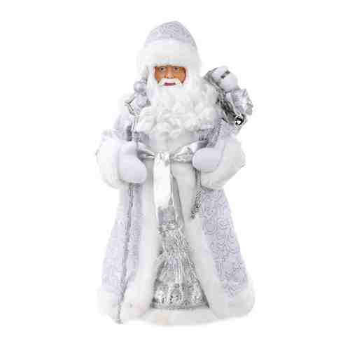 Фигурка новогодняя Magic Time Дед Мороз в серебряном костюме 20,5*12,5*41см арт. 3386185