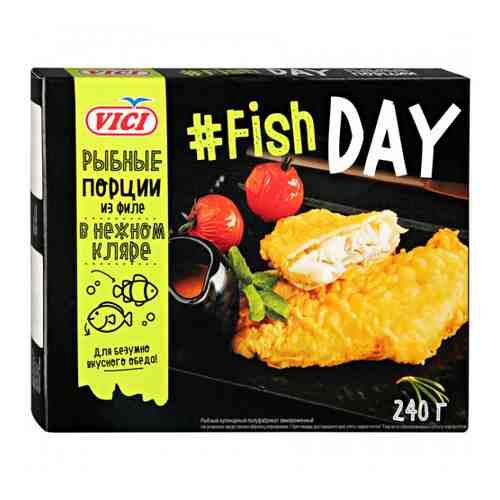 Филе рыбное Vici Fish Day в нежном кляре замороженное 240 г арт. 3366865