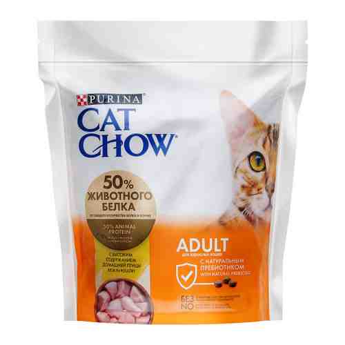 Корм сухой Cat Chow с домашней птицей и индейкой для взрослых кошек 400 г арт. 3383629