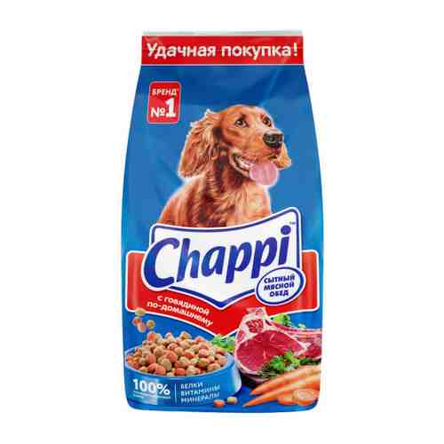 Корм сухой Chappi Сытный мясной обед полнорационный с говядиной по-домашнему для собак 15 кг арт. 3390649