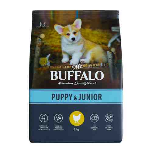 Корм сухой Mr.Buffalo Puppy & Junior курица для щенков и юниоров 2 кг арт. 3520093