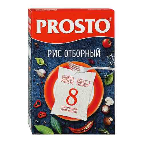 Крупа рис Prosto Отборный длиннозерный 8 пакетиков по 62.5 г арт. 3067523