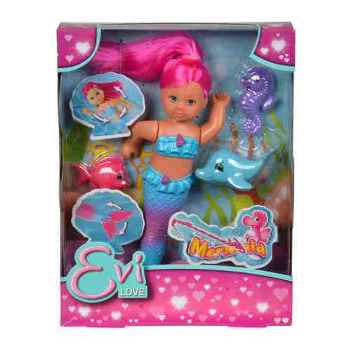 Кукла Simba Еви Русалка с морскими животными 12 см арт. 3489075