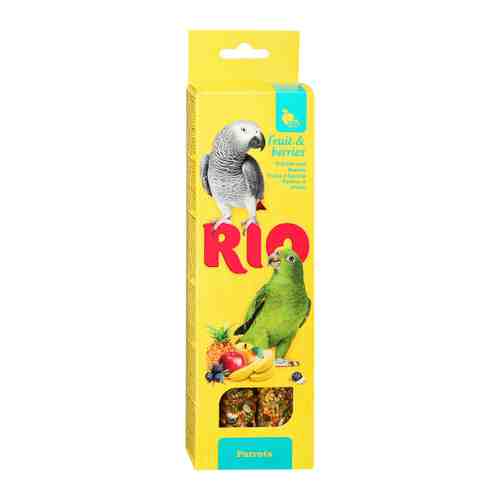 Лакомство Rio Палочки с фруктами и ягодами для попугаев 2 штуки по 90 г арт. 3496936