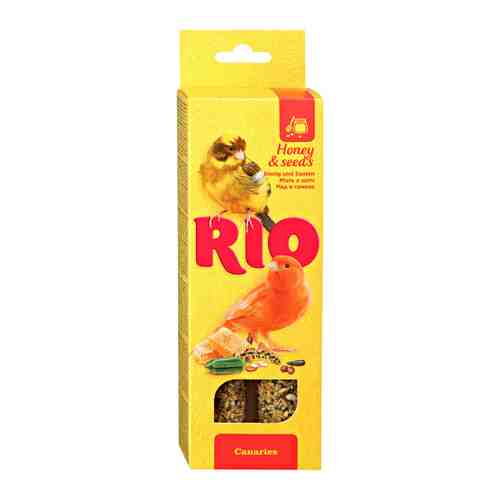 Лакомство Rio Палочки с медом и полезными семенами для канареек 2 штуки по 40 г арт. 3496943