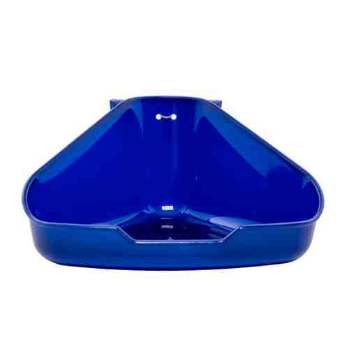 Лоток Duvo+ пластиковый угловой синий для грызунов 16.5х12.5х8 см арт. 3456456