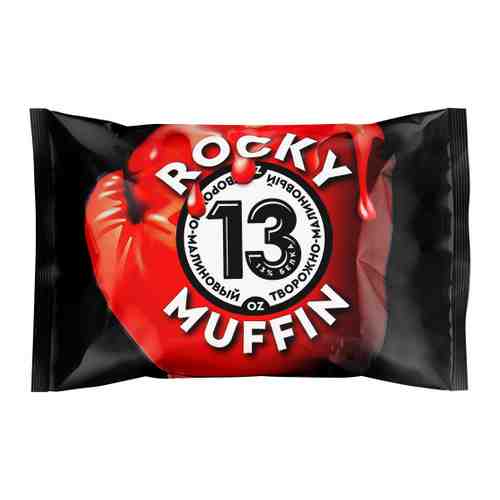 Маффин Mr.Djemius ZERO протеиновый Rocky Muffin творожный с малиновой начинкой без сахара 55 г арт. 3521048